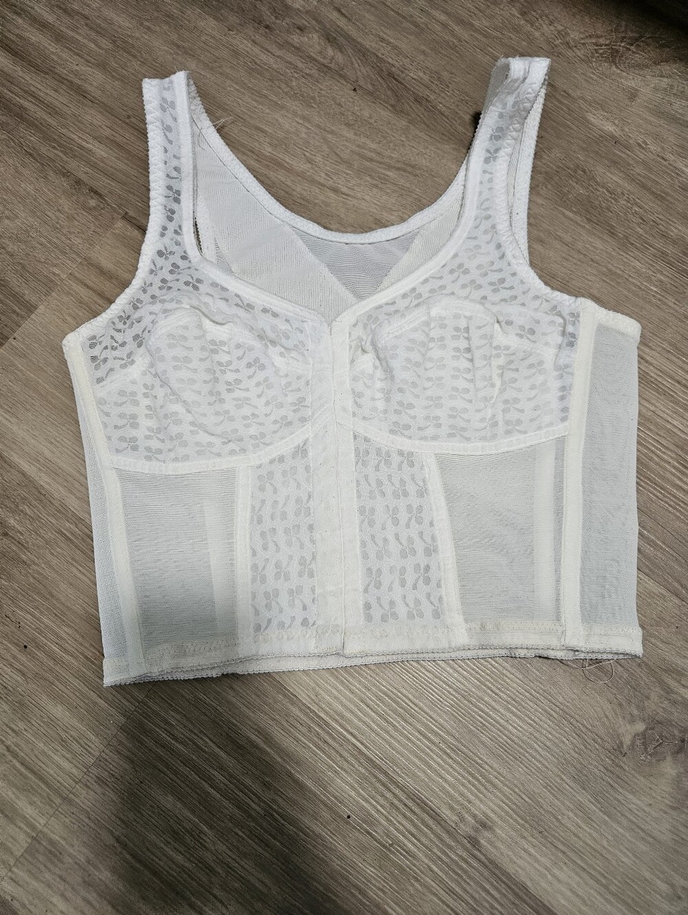 Underscene Longline Bustier Bra | White Lace | Size 36B